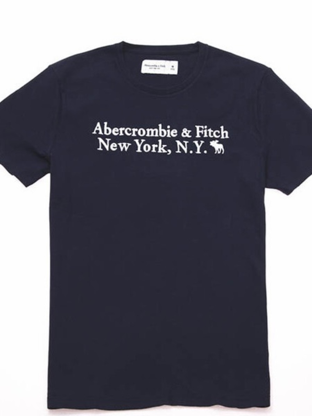 Abercrombie & Fitch Navy Short Sleeve Logo Tee